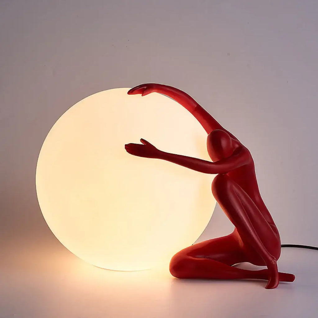 Abstract Character Round Table Lamp
