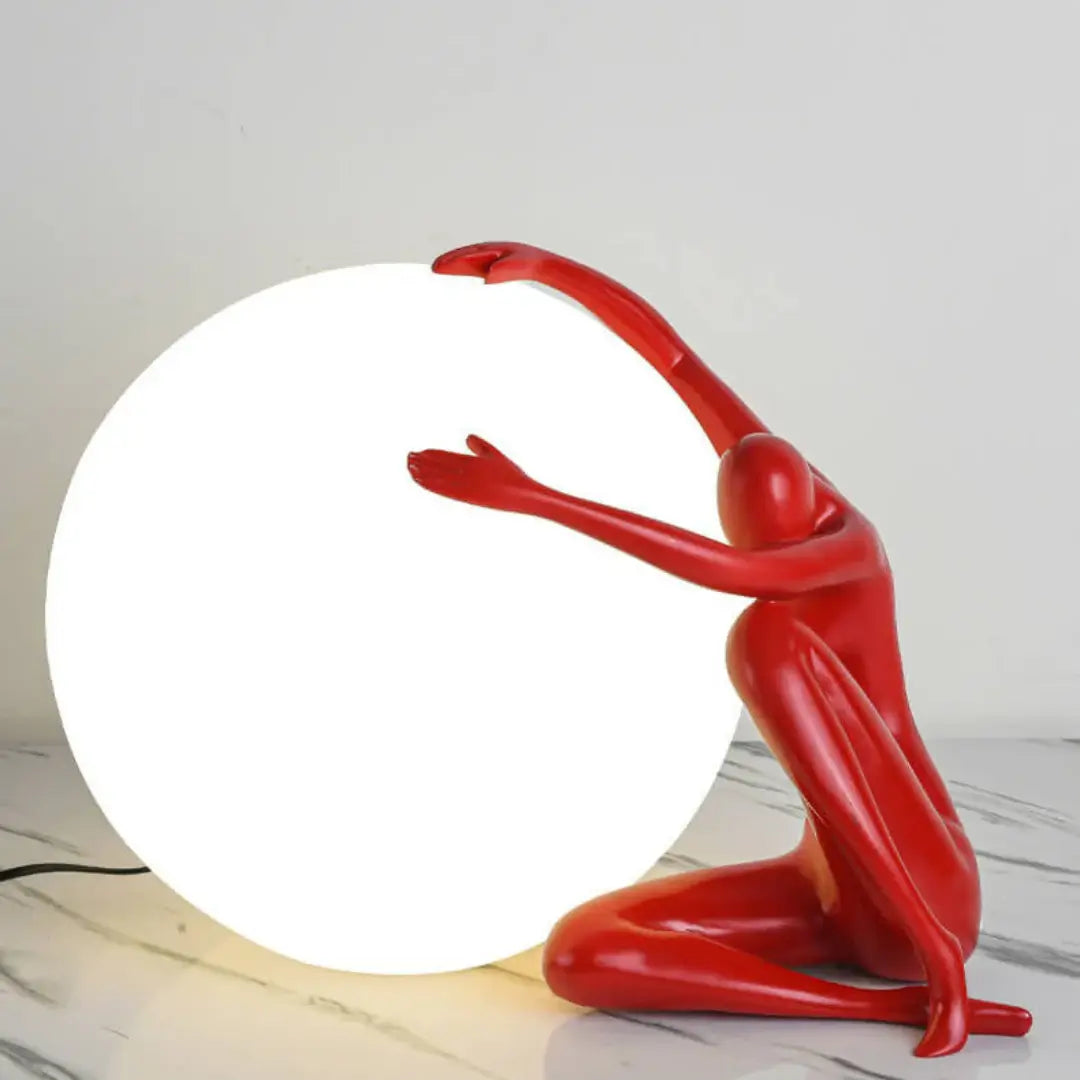 Abstract Character Round Table Lamp