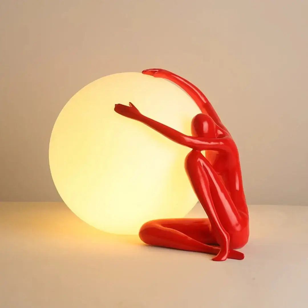 Abstract Character Round Table Lamp