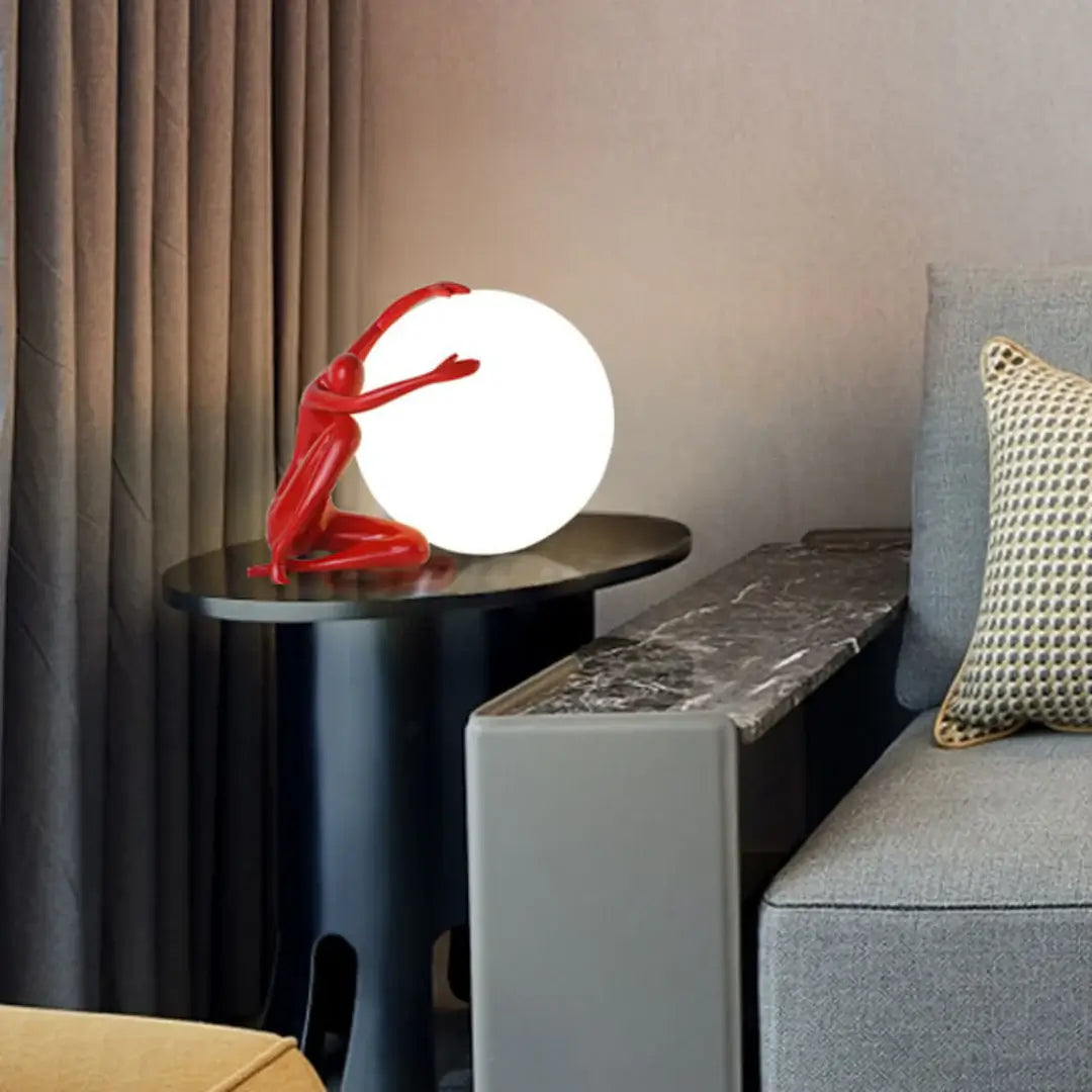 Abstract Character Round Table Lamp