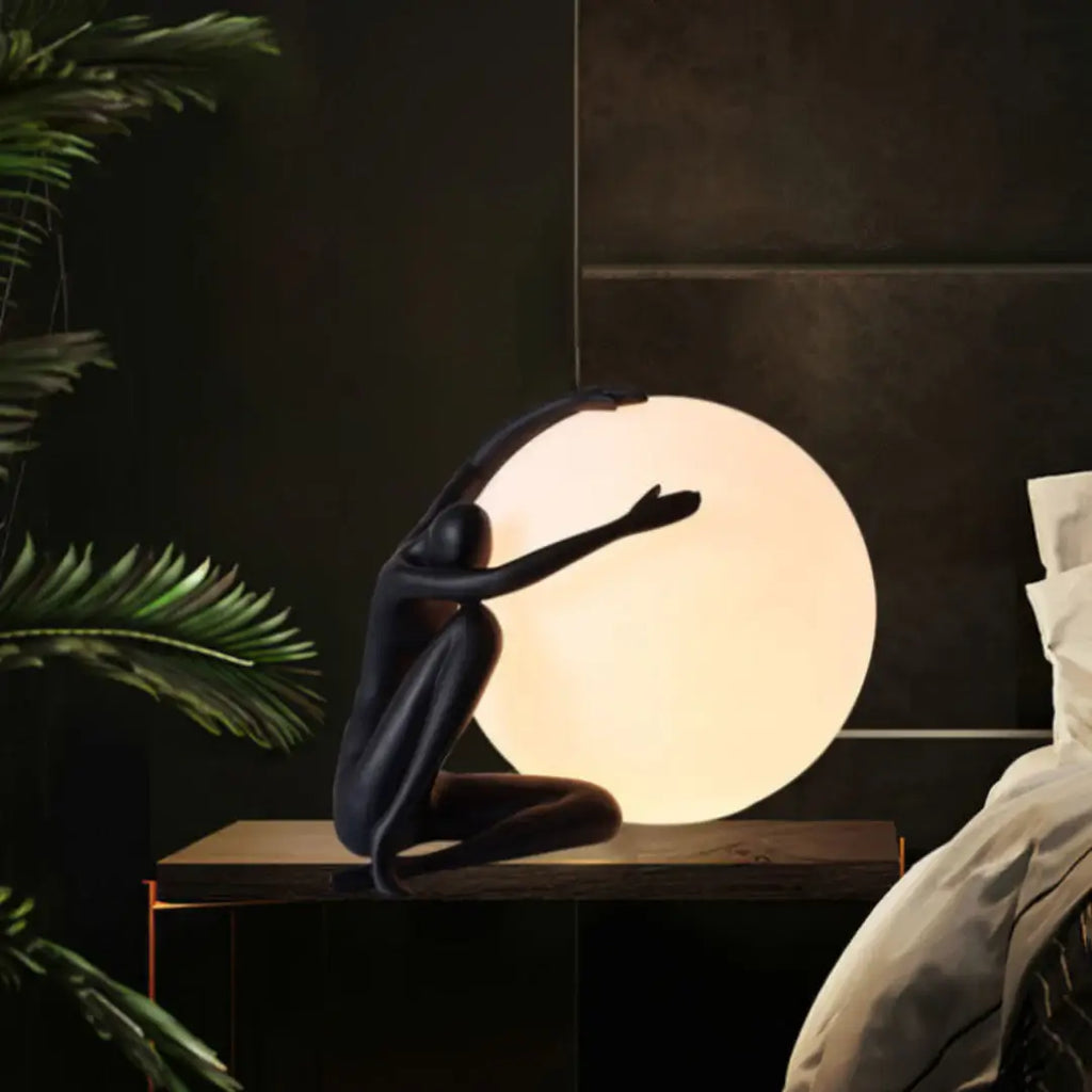 Abstract Character Round Table Lamp