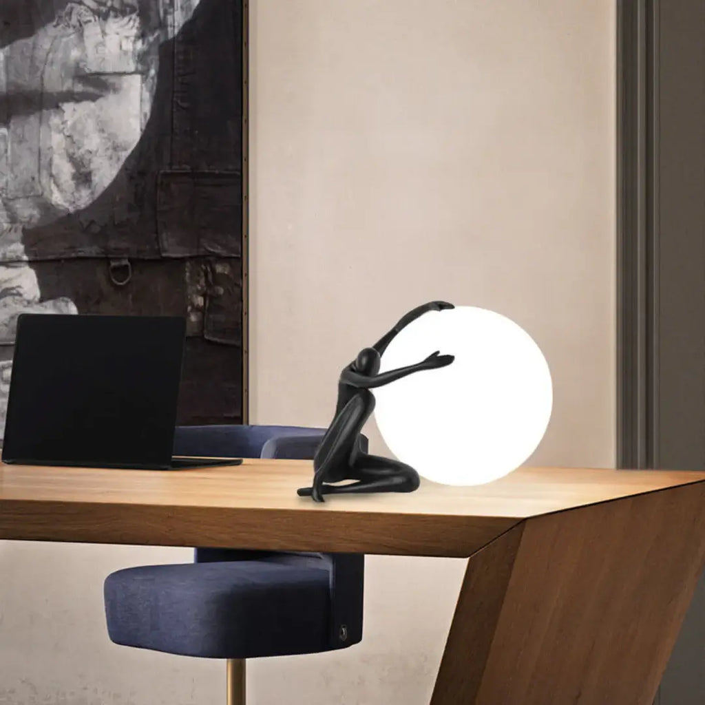 Abstract Character Round Table Lamp