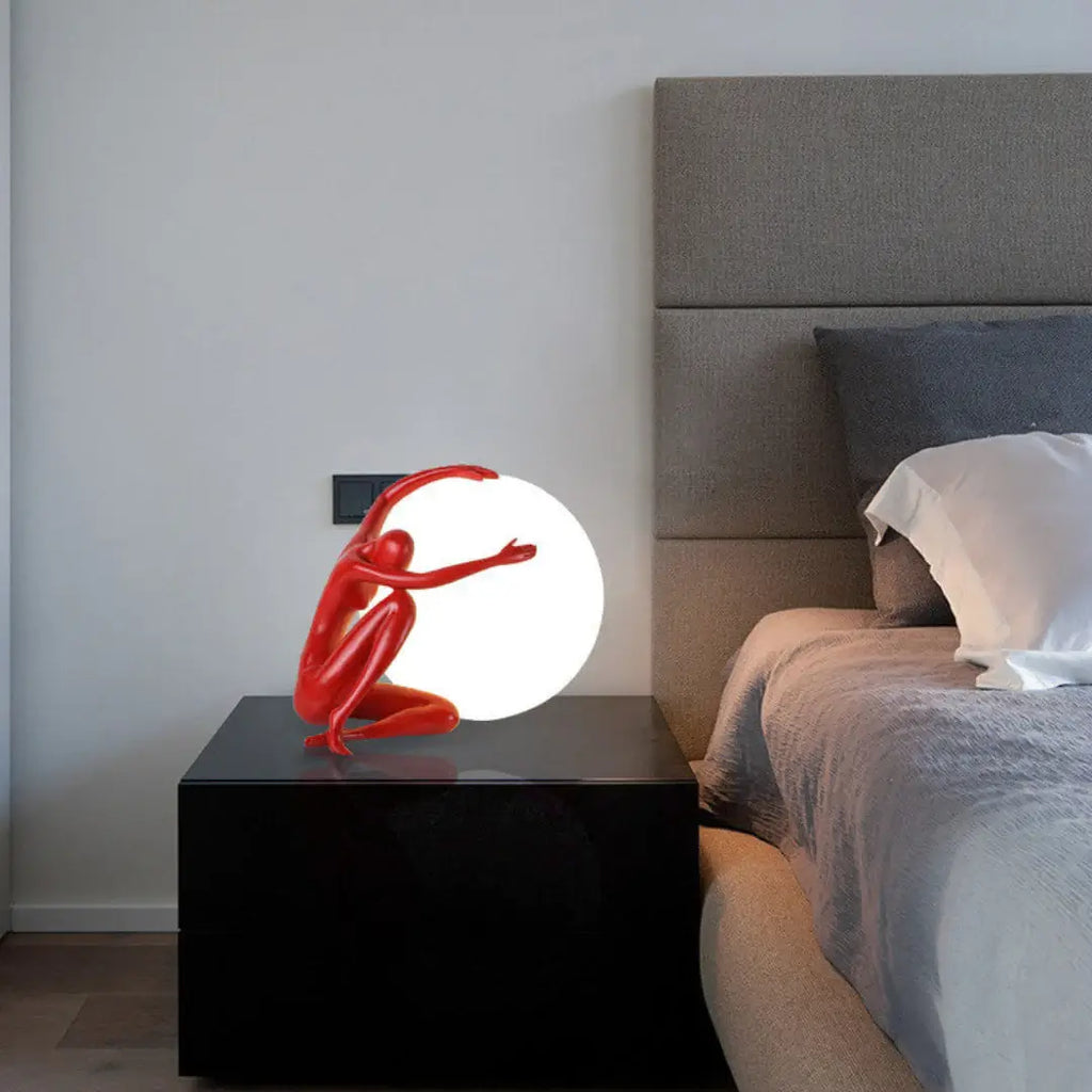 Abstract Character Round Table Lamp
