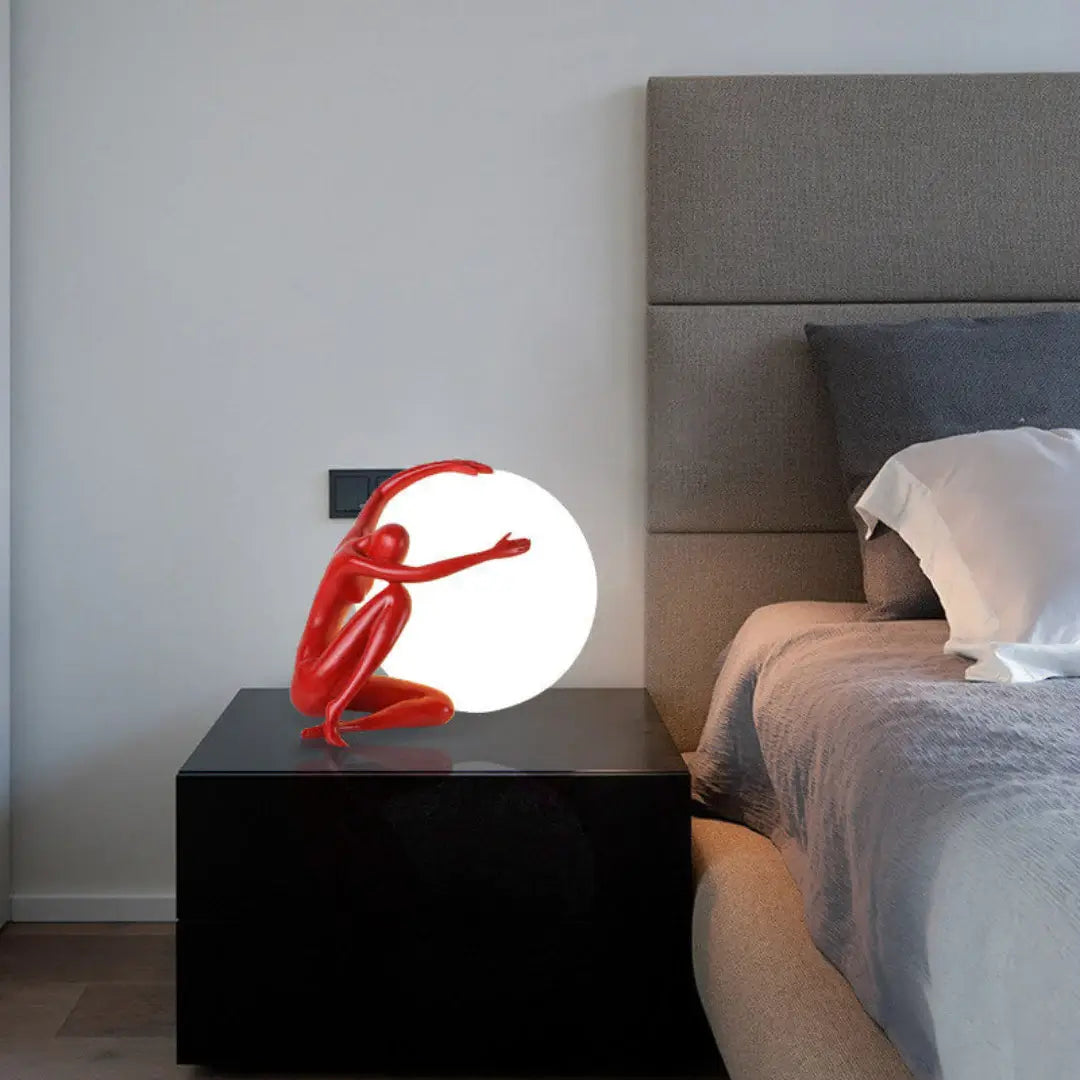 Abstract Character Round Table Lamp
