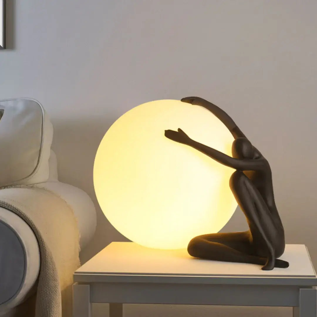 Abstract Character Round Table Lamp