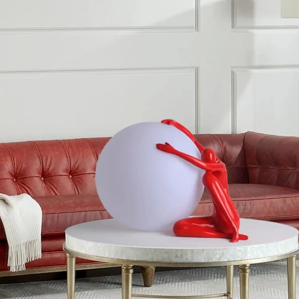 Abstract Character Round Table Lamp