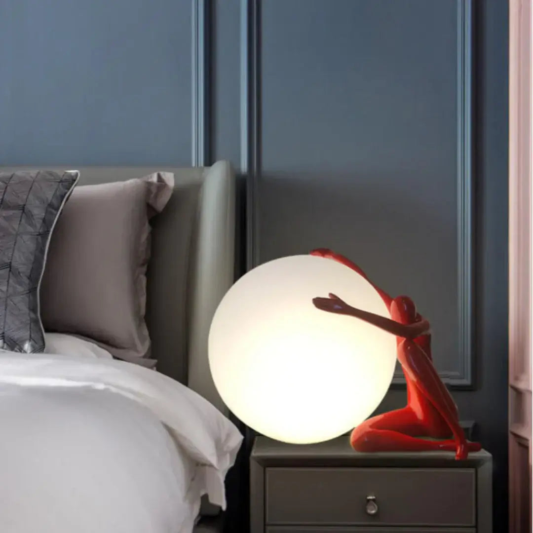 Abstract Character Round Table Lamp