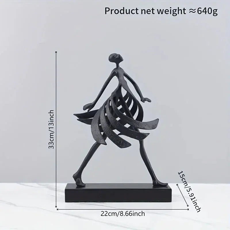 Abstract Dancing Lady Sculpture for Modern Home Decor