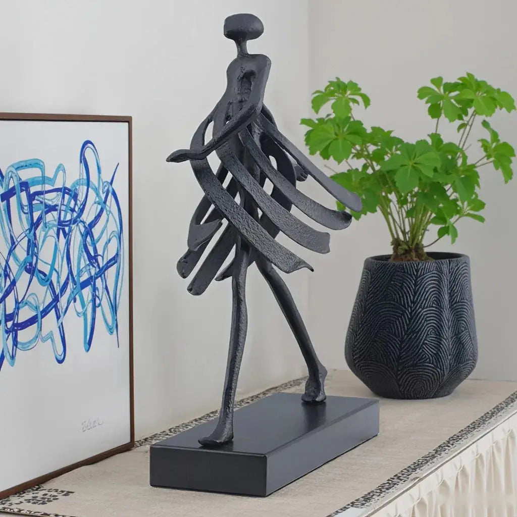 Abstract Dancing Lady Sculpture for Modern Home Decor