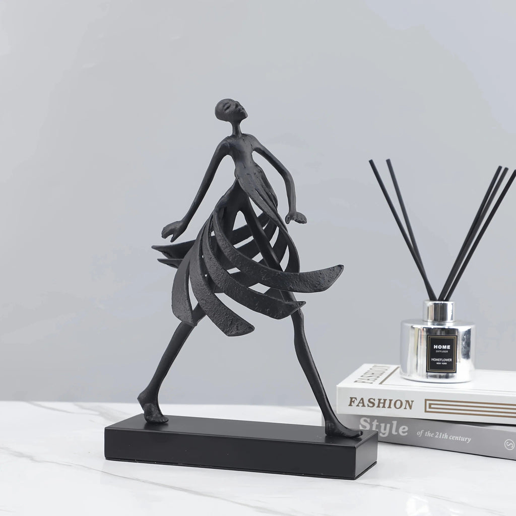 Abstract Dancing Lady Sculpture for Modern Home Decor