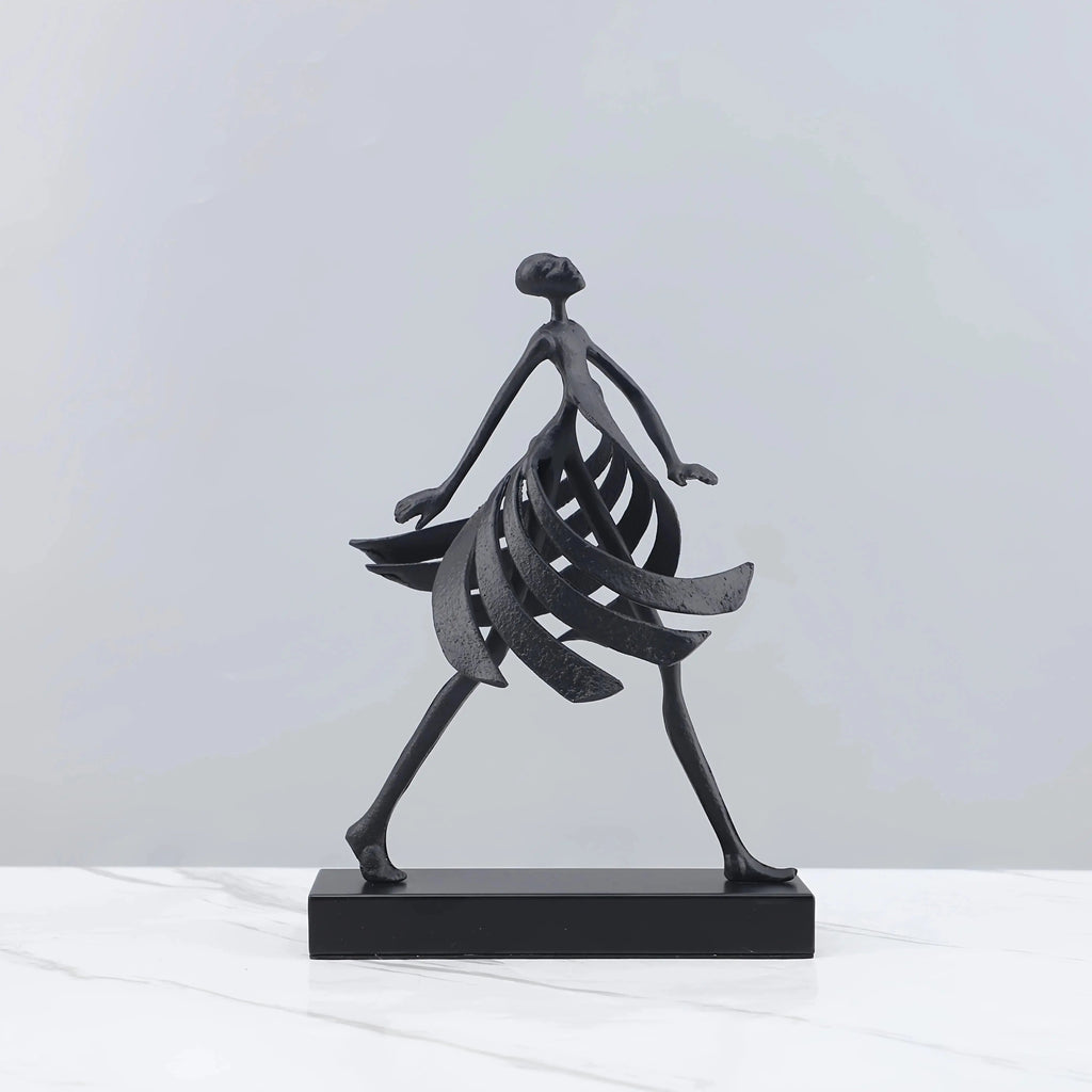 Abstract Dancing Lady Sculpture for Modern Home Decor
