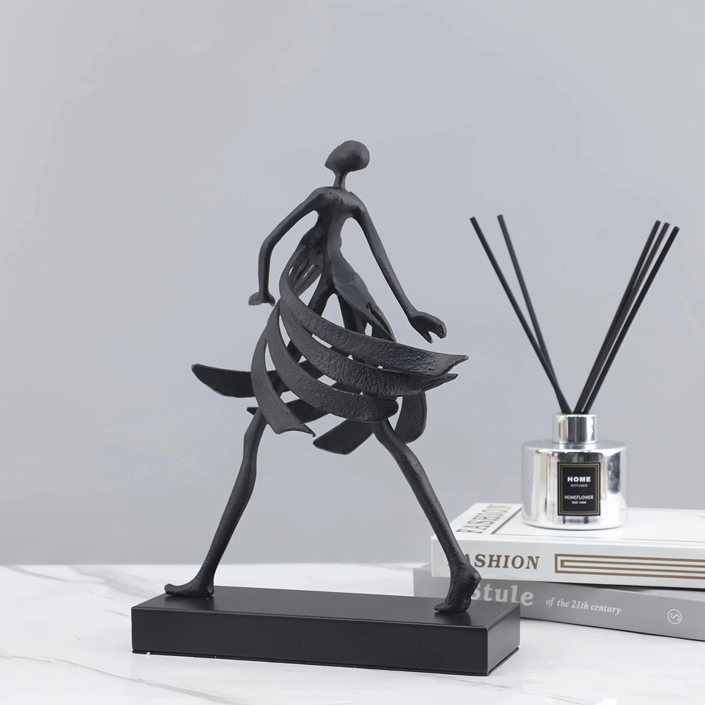 Abstract Dancing Lady Sculpture for Modern Home Decor