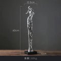 Abstract Girl Electroplated Resin Sculpture