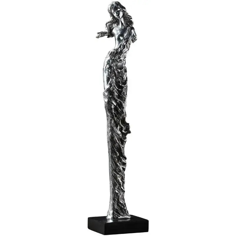 Abstract Girl Electroplated Resin Sculpture