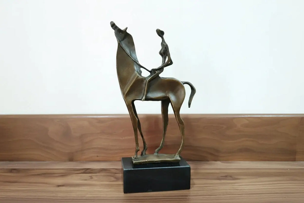 Abstract Horse Rider Sculpture — Bronze