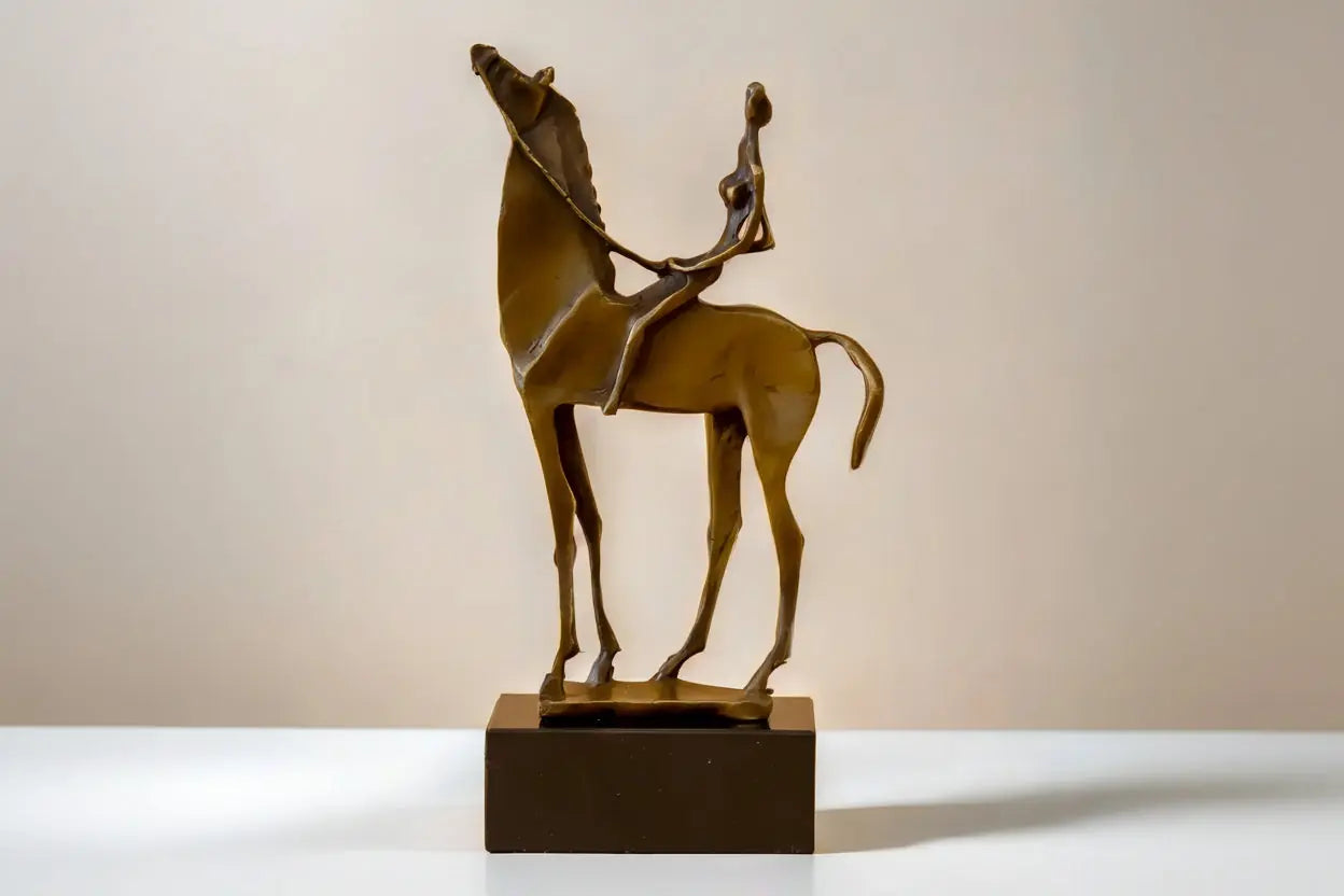 Abstract Horse Rider Sculpture — Bronze