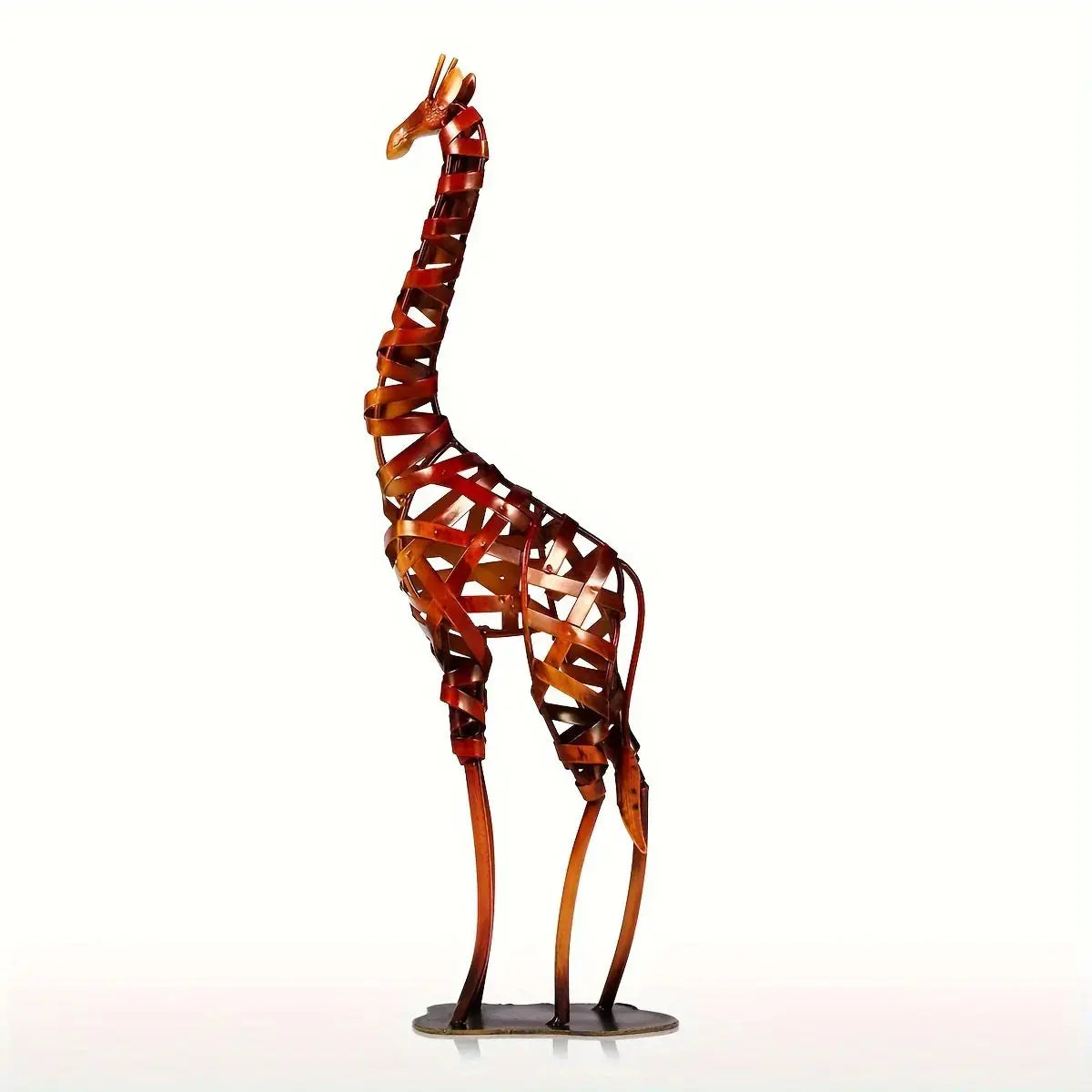 Abstract Iron Giraffe Sculpture Decorative Tabletop Accent