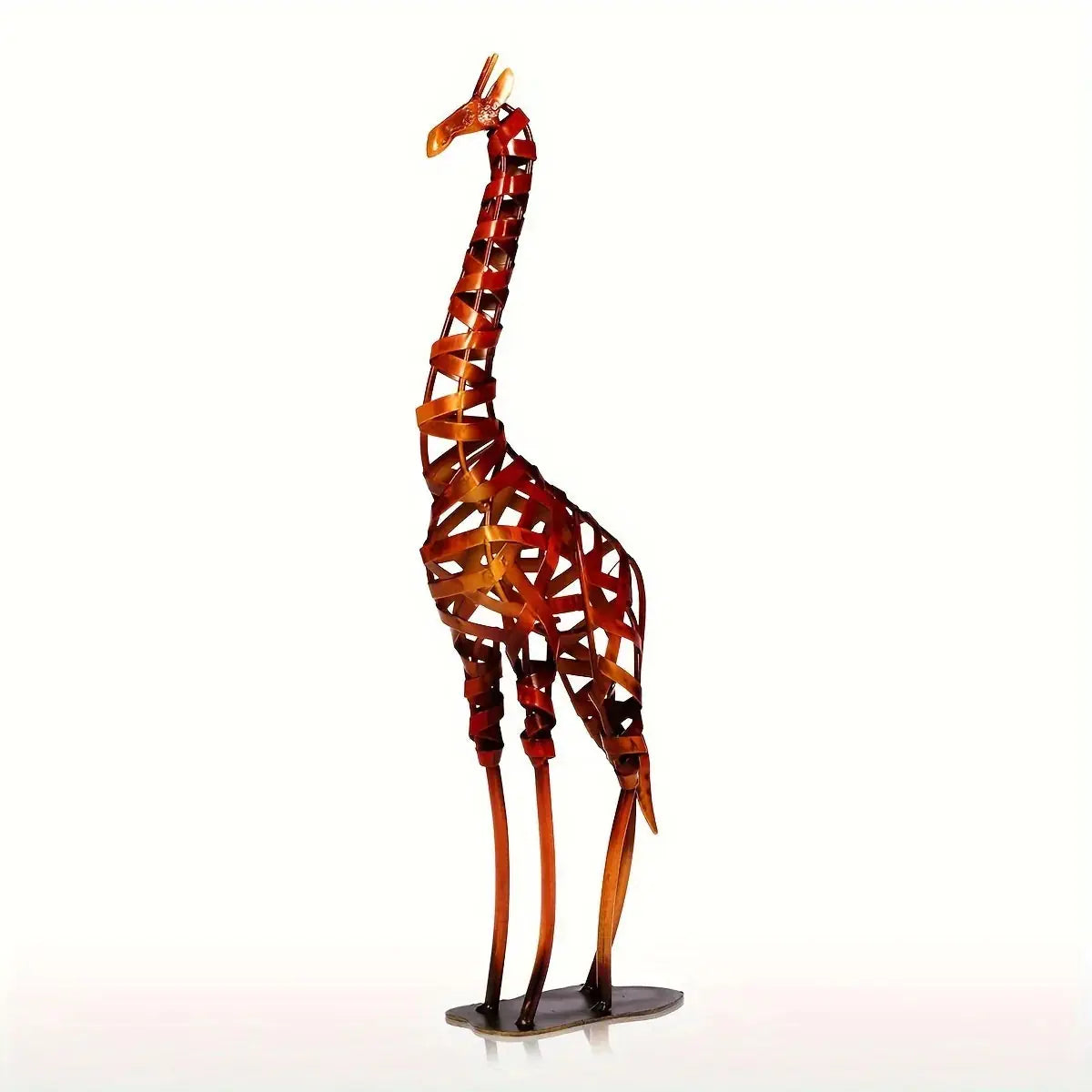 Abstract Iron Giraffe Sculpture Decorative Tabletop Accent