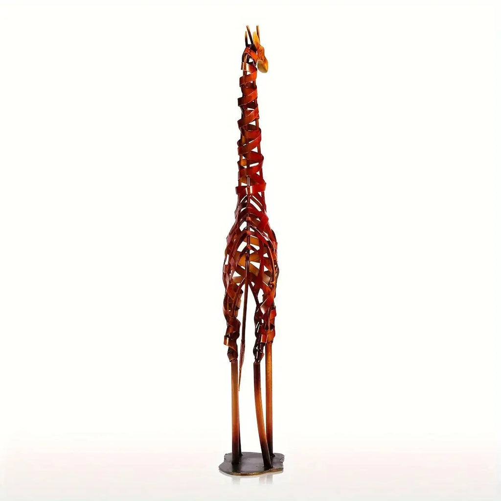 Abstract Iron Giraffe Sculpture Decorative Tabletop Accent
