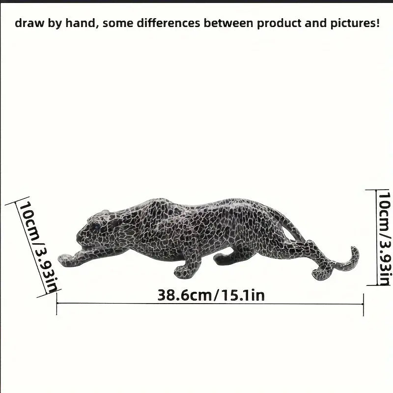 Abstract Leopard Figurine Modern Textured Table Decor