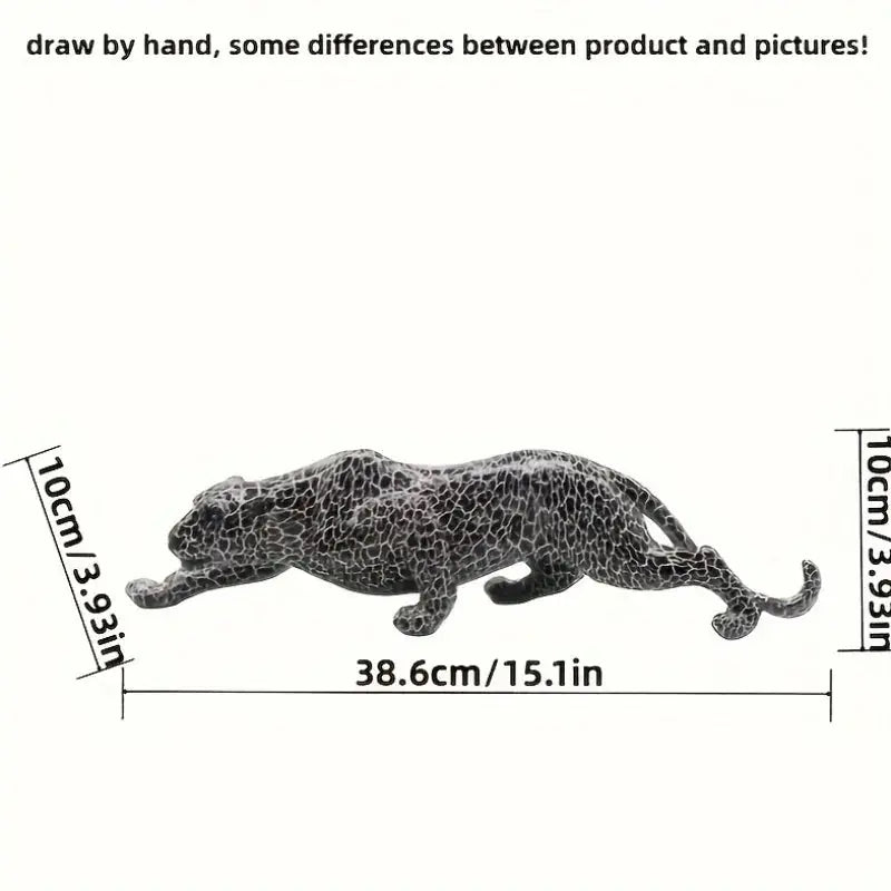 Abstract Leopard Figurine Modern Textured Table Decor