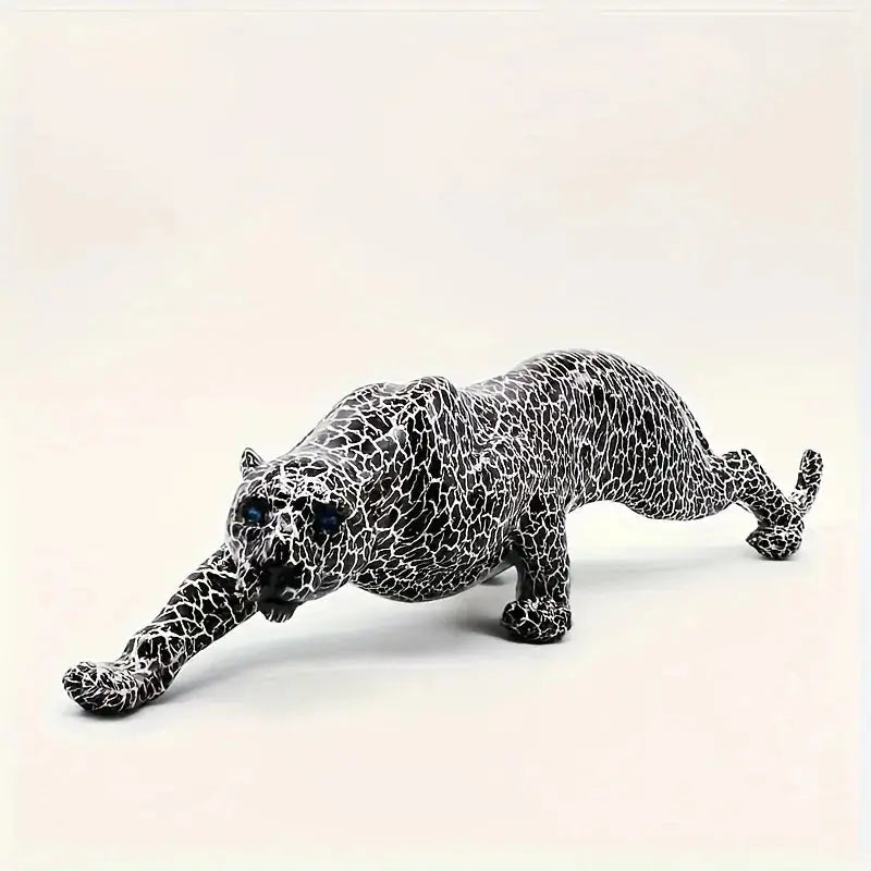 Abstract Leopard Figurine Modern Textured Table Decor
