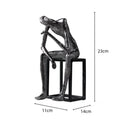 Abstract Thinker Figurine Modern Sitting Sculpture Decor