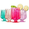 Madrid Acrylic Stemmed Wine Goblet Glassware, Set of 4