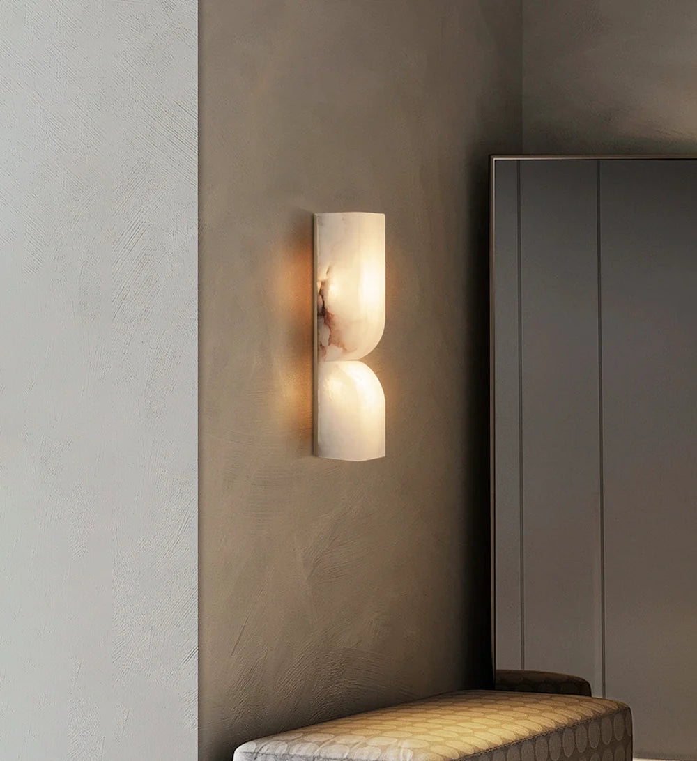 Alabaster Essence Rectangle Wall Sconce