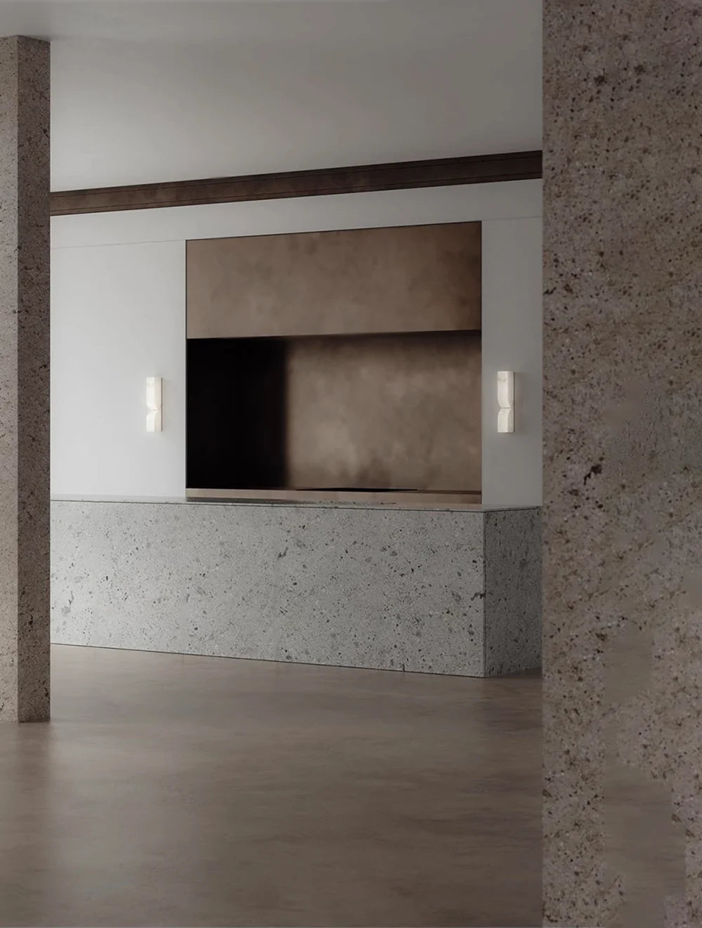 Alabaster Essence Rectangle Wall Sconce