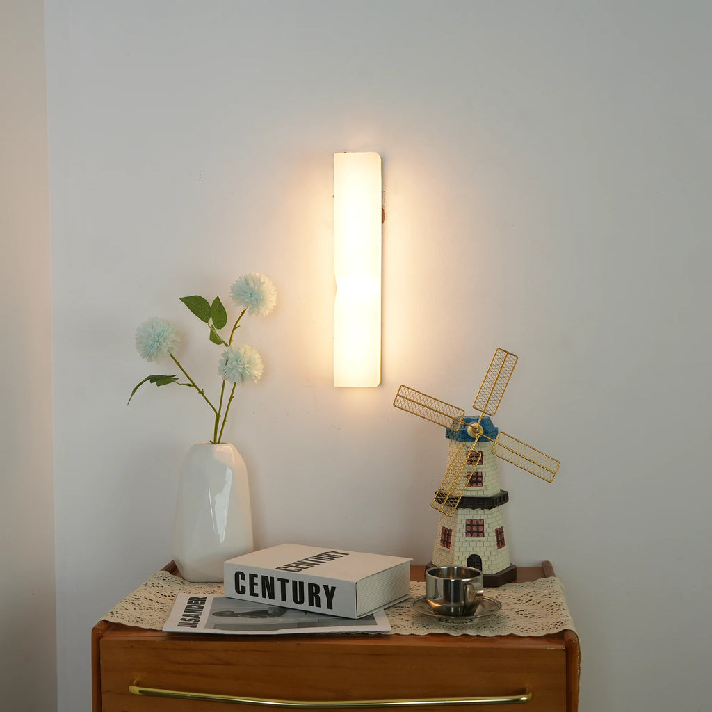 Alabaster Essence Rectangle Wall Sconce