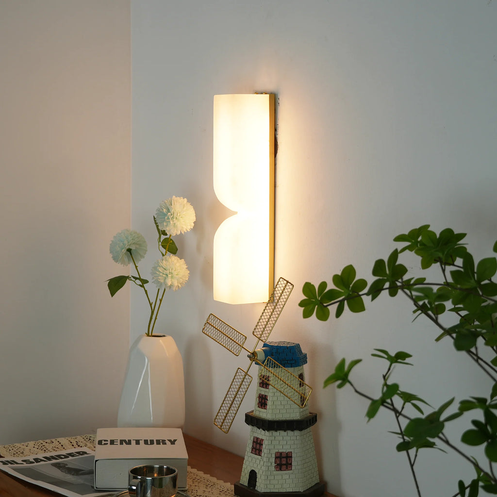 Alabaster Essence Rectangle Wall Sconce