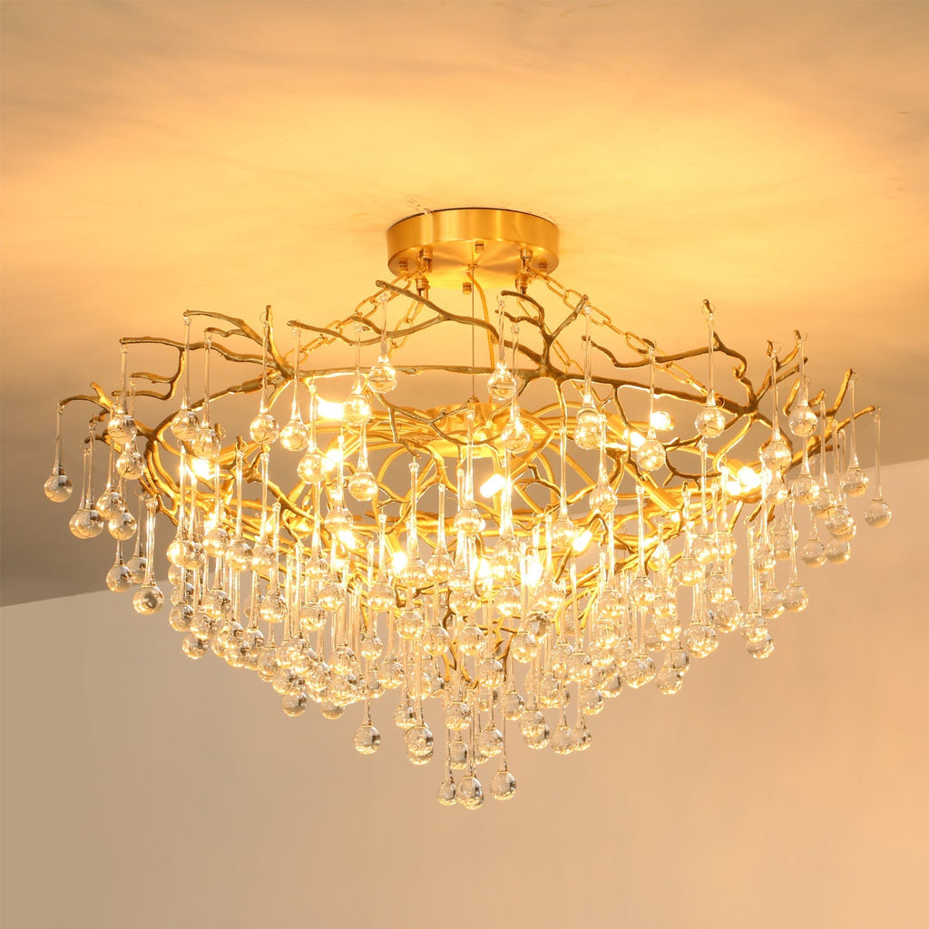 Anita brass chandelier