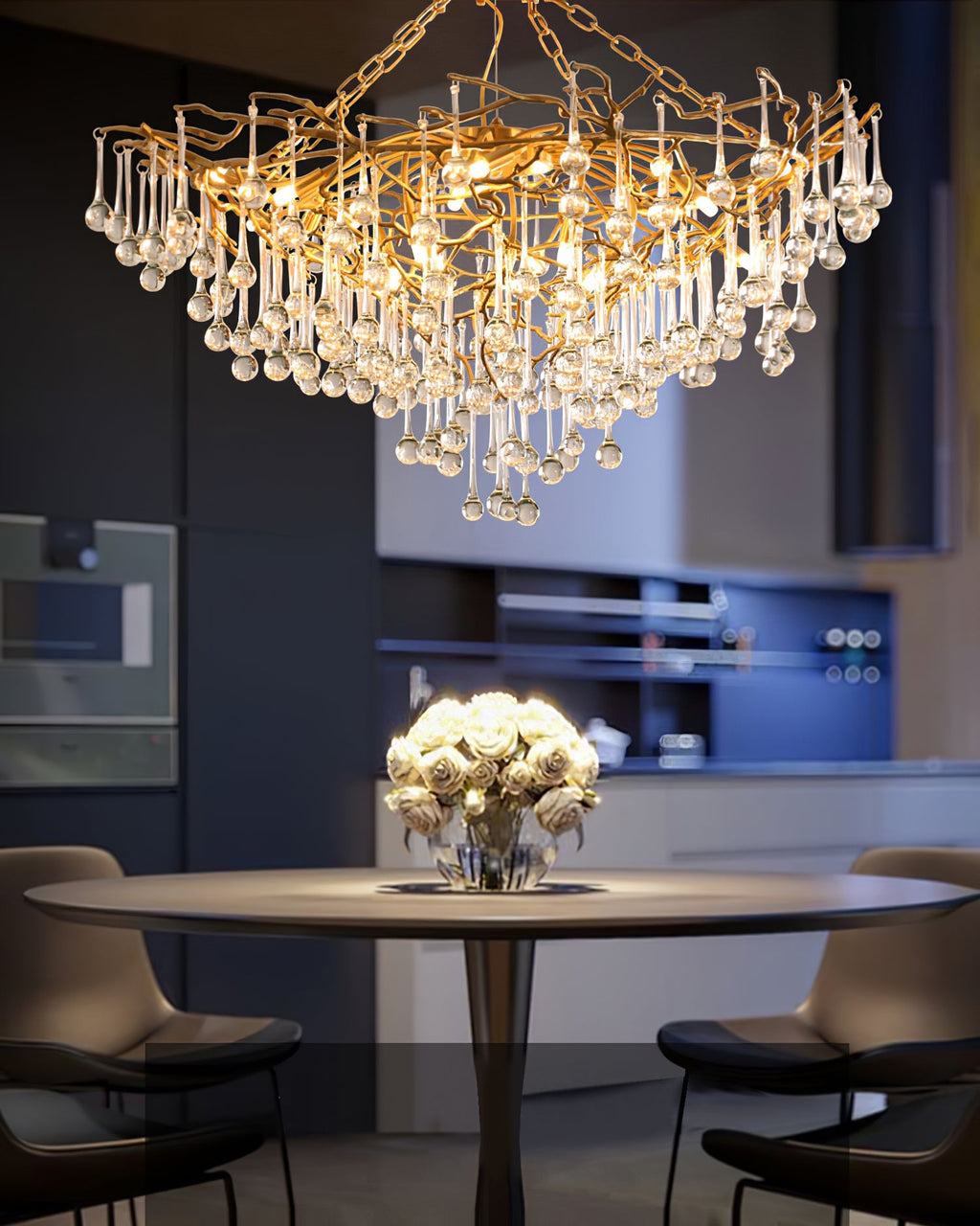 Anita brass chandelier
