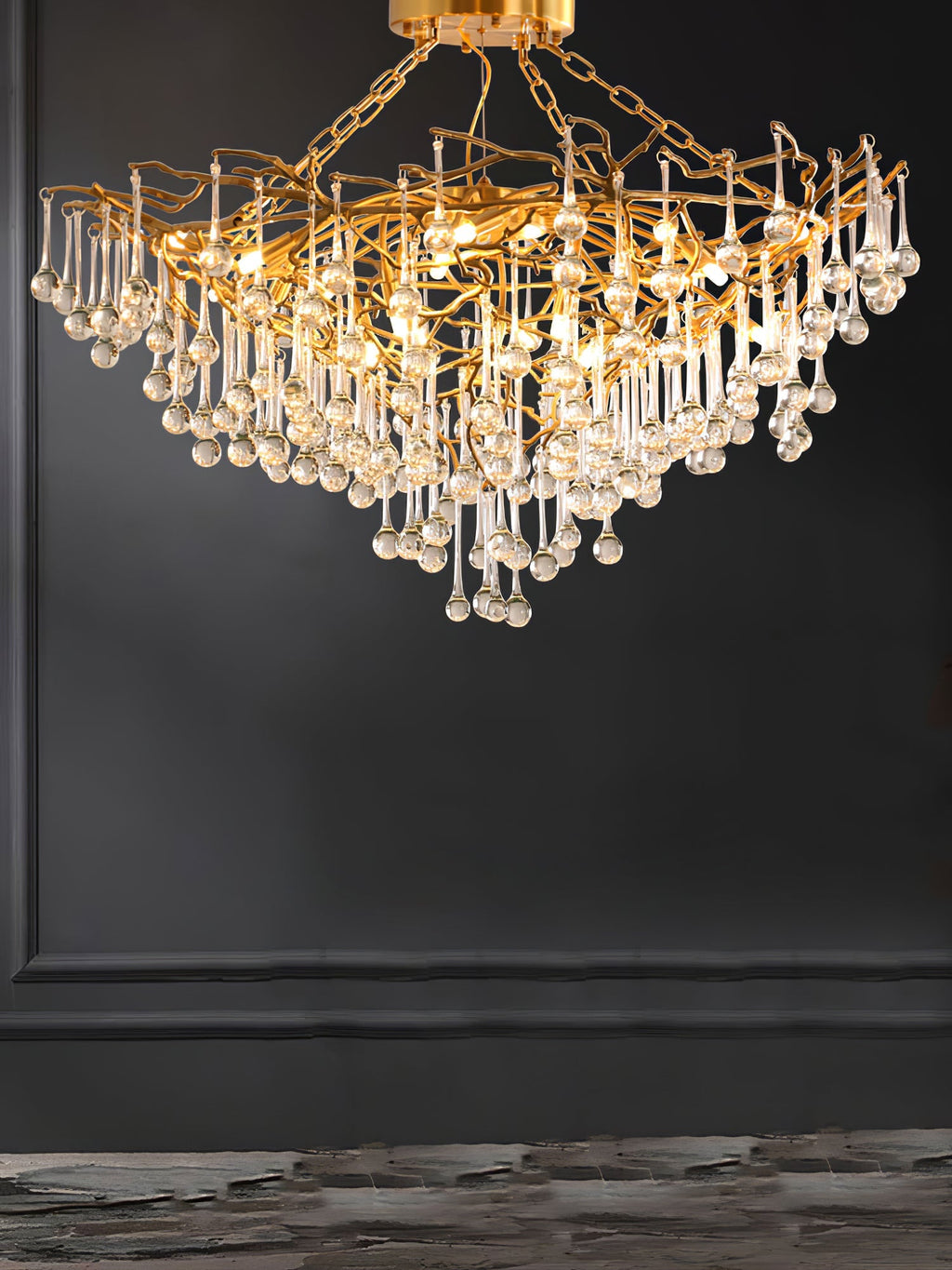 Anita brass chandelier