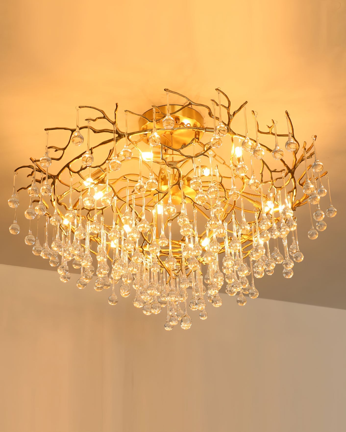 Anita brass chandelier