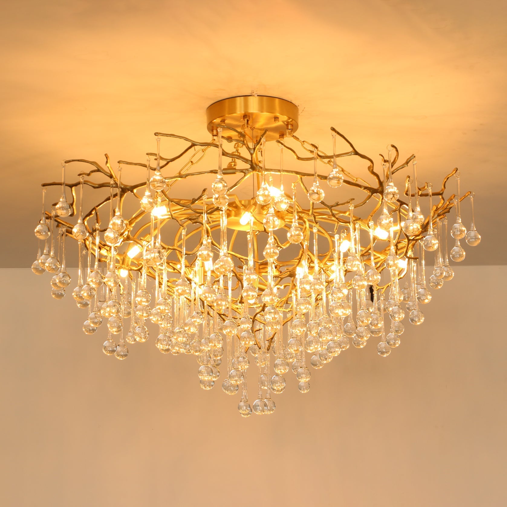 Anita brass chandelier