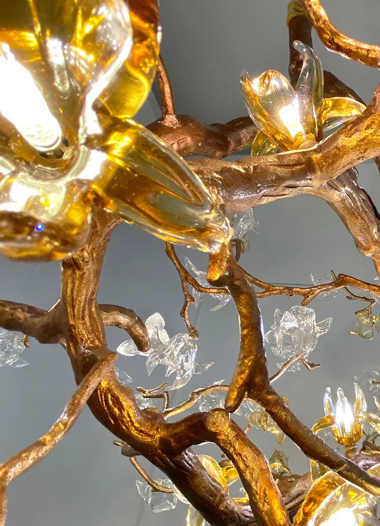 Aosta Glass Blossom Branch Chandelier