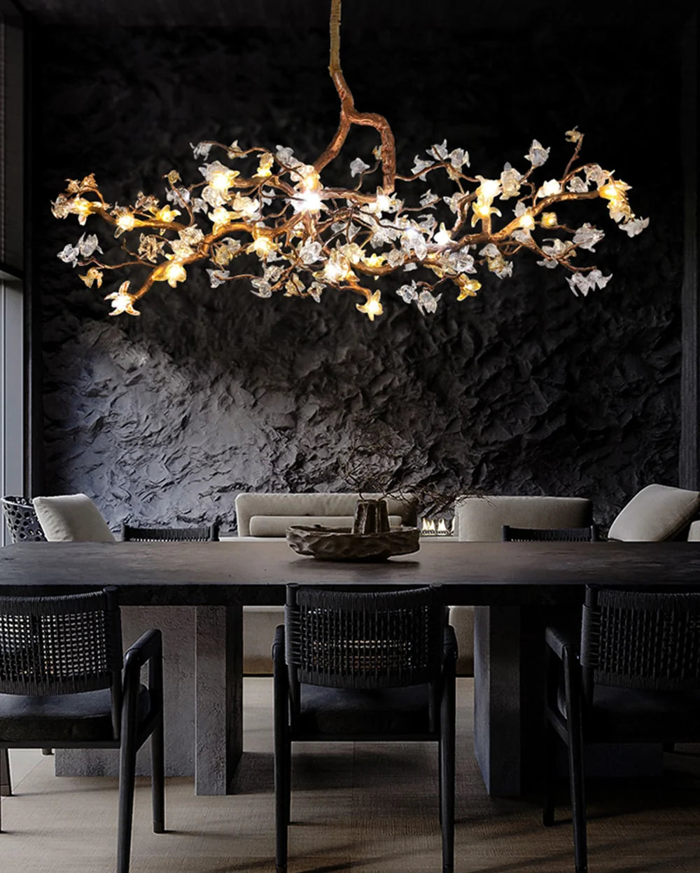 Aosta Glass Blossom Branch Chandelier