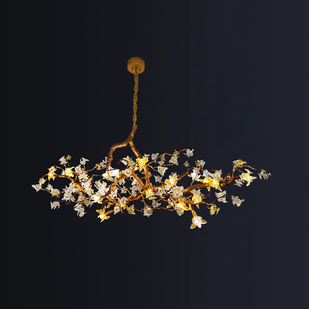 Aosta Glass Blossom Branch Chandelier