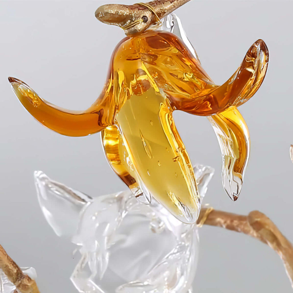 Aosta Brass Glass Blossom Chandelier