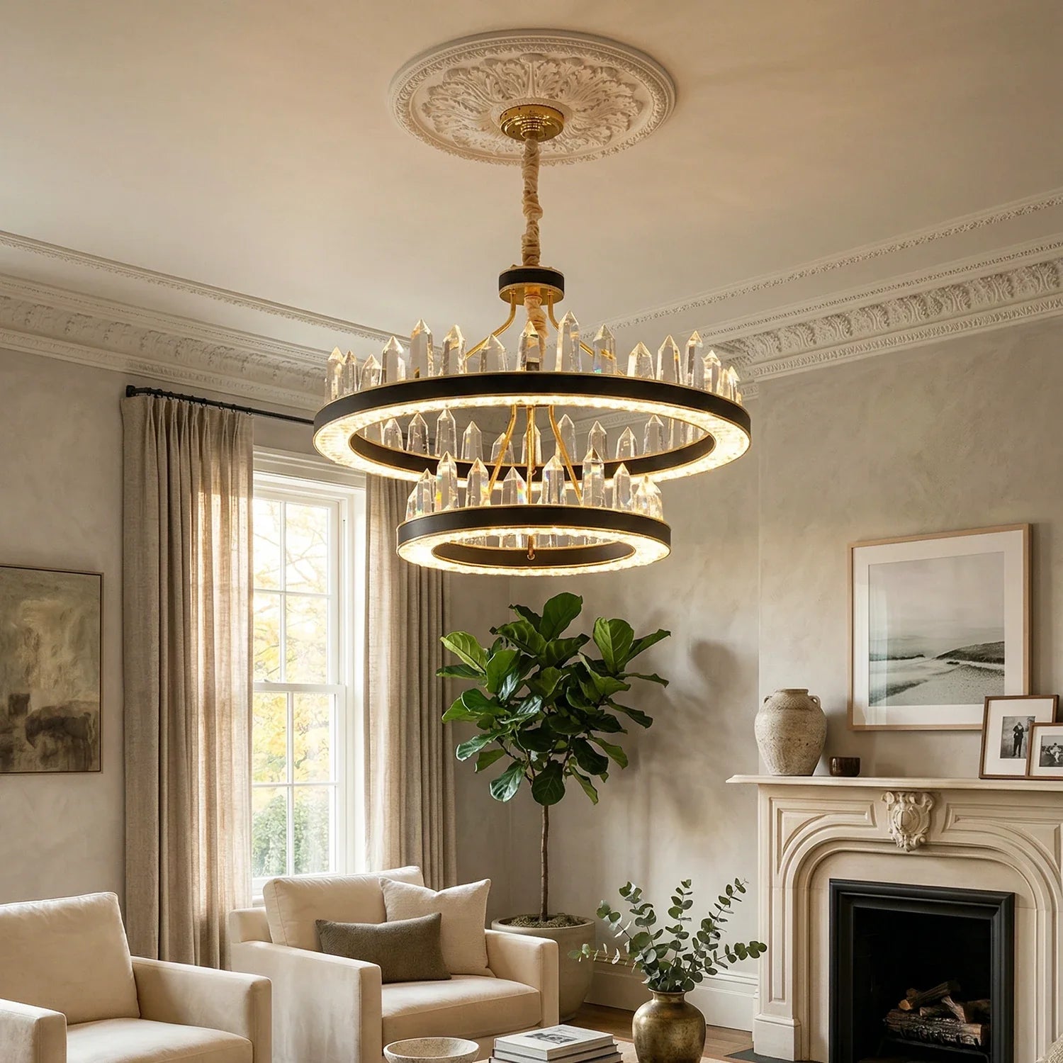 Argus Round Crystal Chandelier