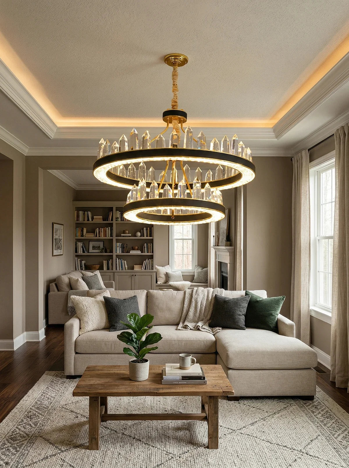 Argus Round Crystal Chandelier