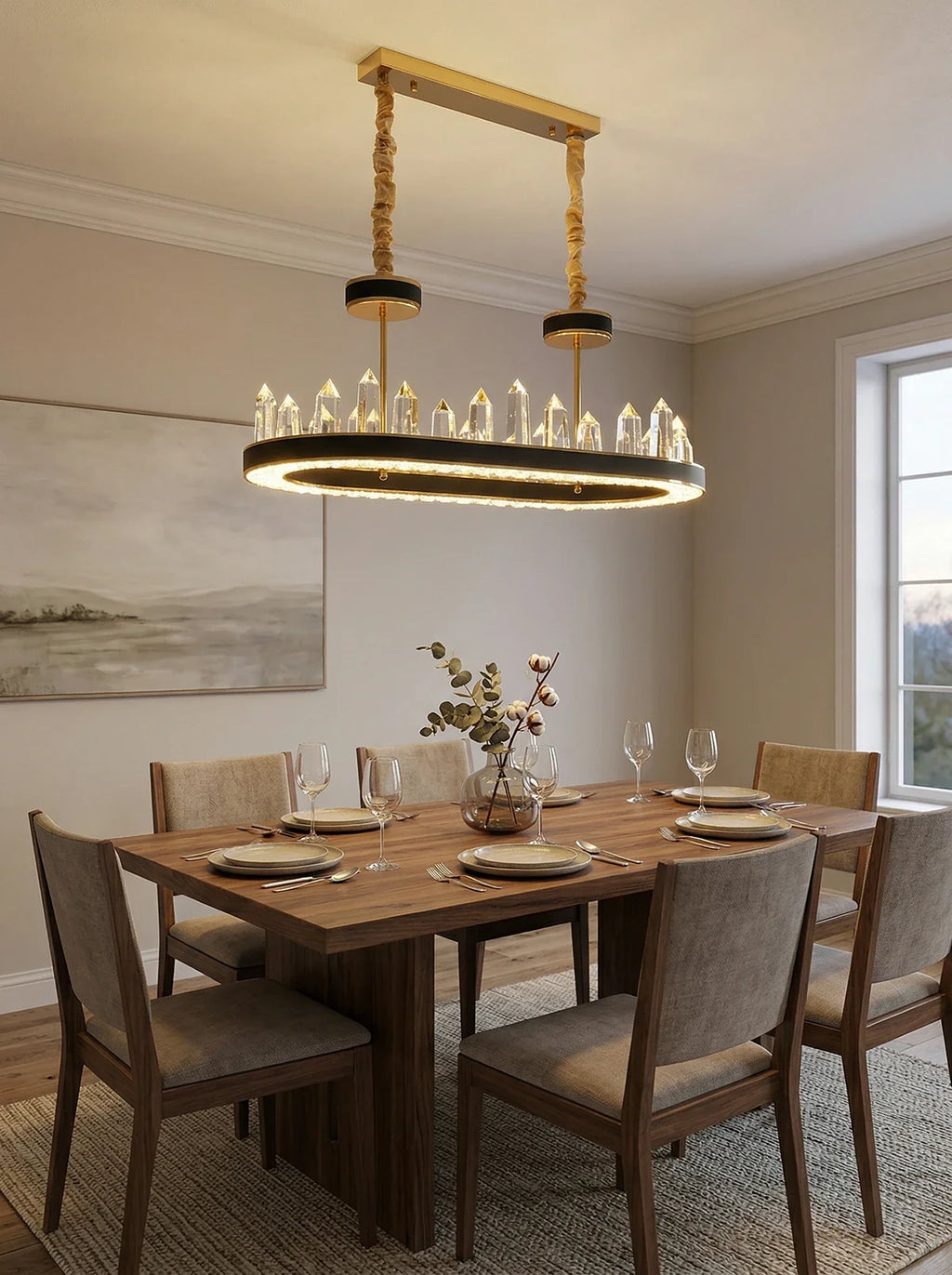 Argus Round Crystal Chandelier