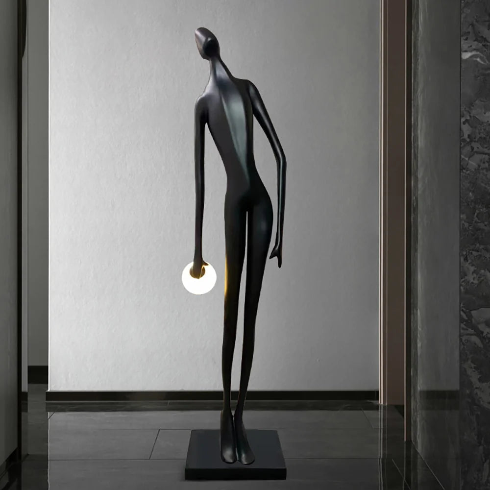 Art Design Human Statue Floor Lamp