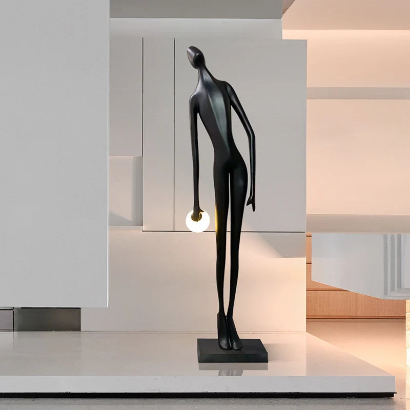 Art Design Human Statue Floor Lamp