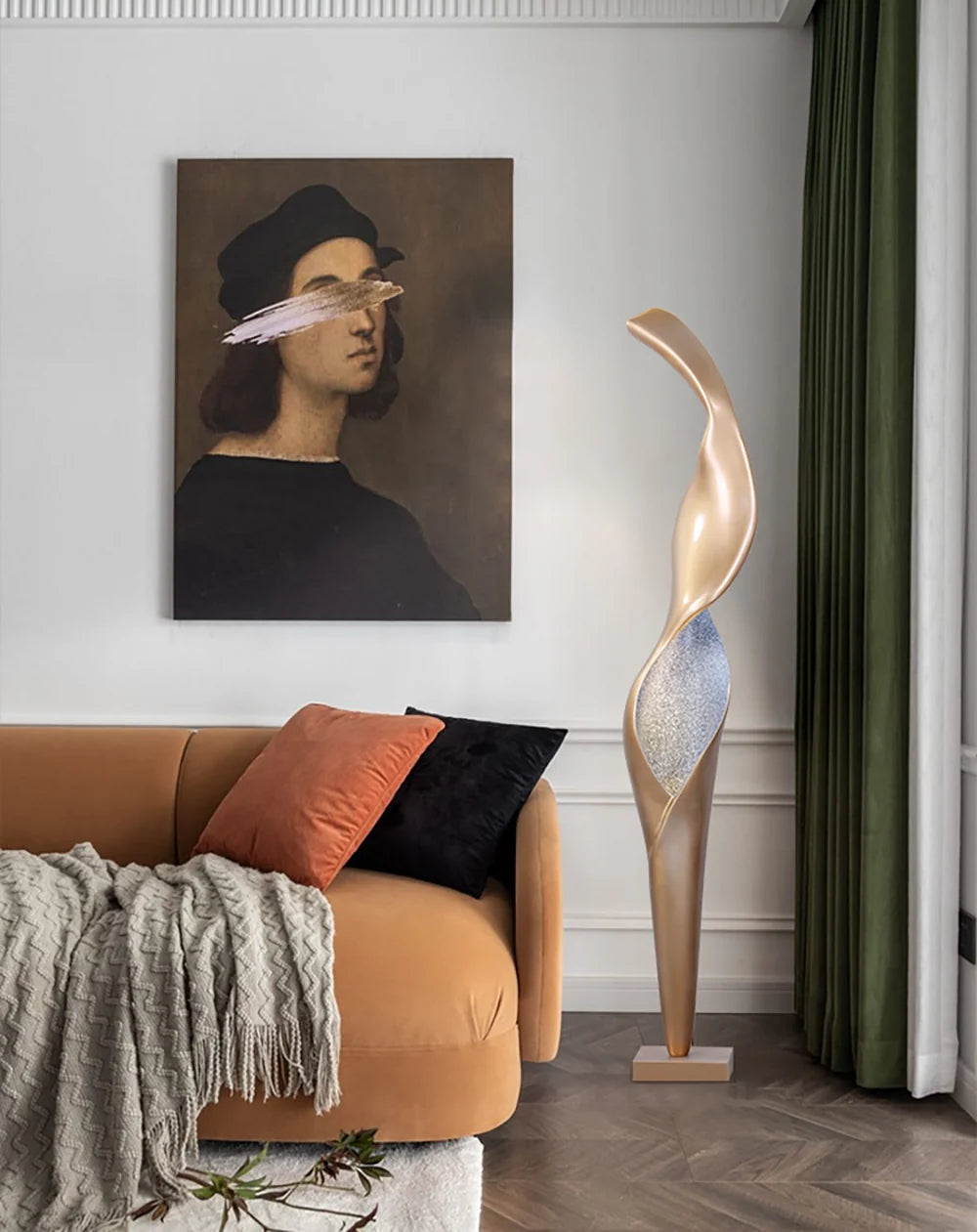 Art Torch Sculpture Floor Lamp