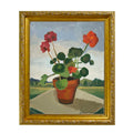Dana Gibson Geraniums Framed Original Painting