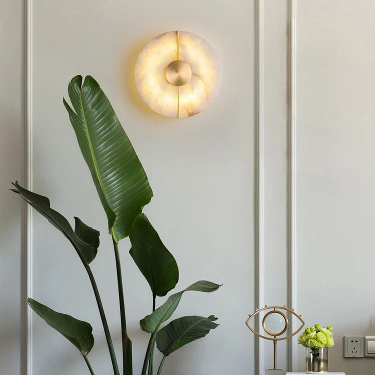 Artistic Simple Alabaster Wall Lamp