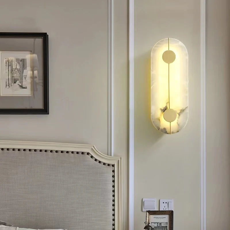 Artistic Simple Alabaster Wall Lamp